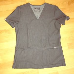 Figs Scrub Top - Casma - Small - Graphite